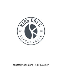 letter k cafe logo design