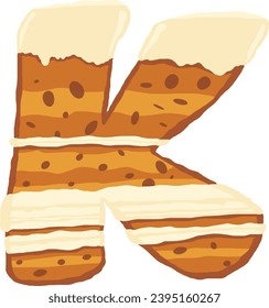 letter k cake letter k cake with cream