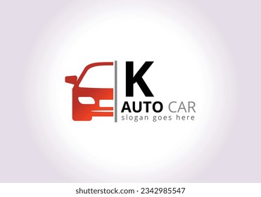 Letter K Car Logo Design-Vorlage Inspiration, Vektorgrafik, Logo für Fahrzeuge, Logo für Automobile