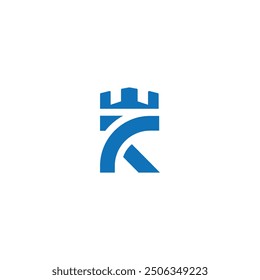 Buchstabe k und Schloss-Logo
