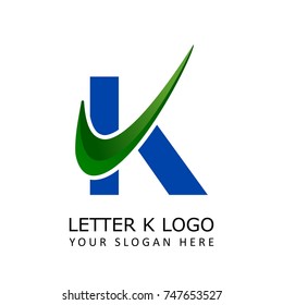 letter k check logo