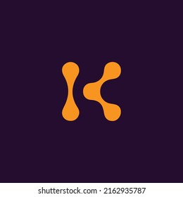 Letter K with Check Mark. Graphic symbol for the election campaign. Vote sign with letter K. Vector logo for presidential or mayor candidate