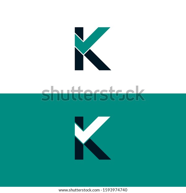 Letter K Check Mark Graphic Symbol Stock Vector (Royalty Free ...