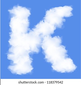 Letter K cloud shape