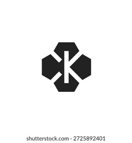 Letra K Clover Diseño de Logo 