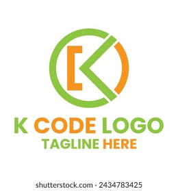 Letra K Code Logo design free