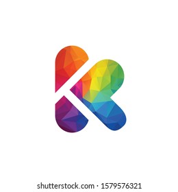 Letter K colorful Concept illustration vector Design template. Suitable for Creative Industry, Multimedia, entertainment, Educations, Shop, and any related business.	
