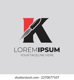 Buchstabenkombination K mit Vektorgrafik für das Design von Logos für Aufnahmen von Aufnahmen