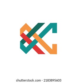 letter k combination logo with arrow