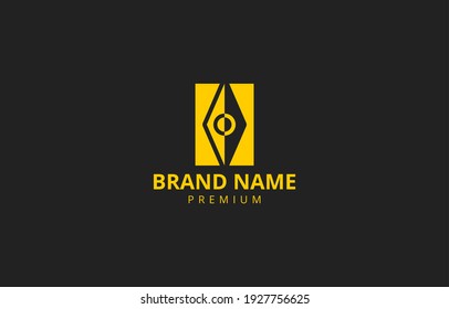 Letter K Compass Square Logo Vector Template suitable for personal brand or business company