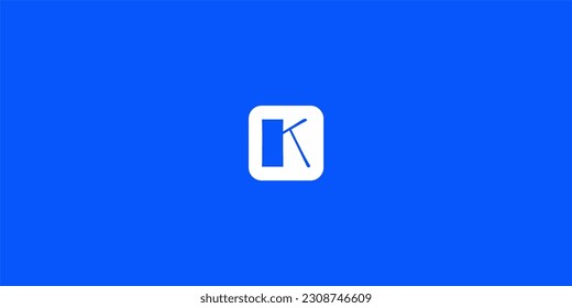 
Letter K concept inside square, typography logo concept, monogram logo and initials letter logo, modern and simple