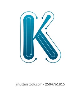 Letra K concepto de comunicación de diseño de logotipo 