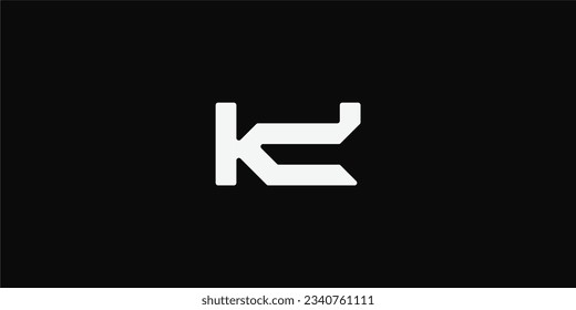 Concepto de letra K, concepto de logotipo de tipografía, logotipo de monograma y logotipo de la letra inicial, moderno y sencillo