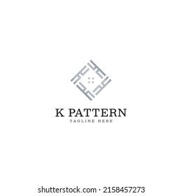 Letra K logotipo de construcción o inmobiliario, lujo y estilo elegante