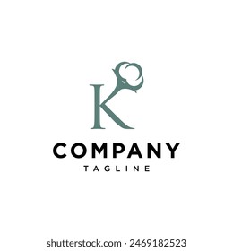 Letter K cotton logo icon vector template.eps