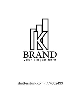 Letter K, Creative Letter K in growth chart