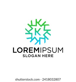 letter k creative logo design