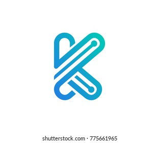 Letter K Creative Logo Design vector