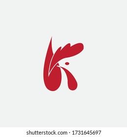 Letra K Ilustración del logotipo creativo del diseño vectorial