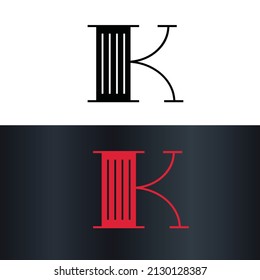 Diseño de logotipo de vectores modernos creativos de Letter K