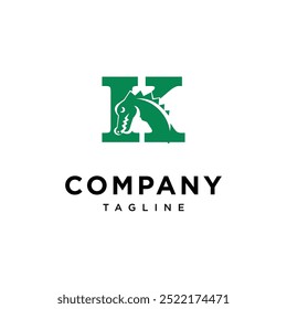 Letter K Crocodile logo icon vector