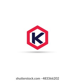 Letter K Cube Logo Icon
