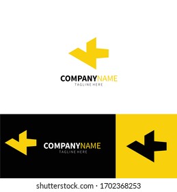 Letter K Cursor Logo Design Template