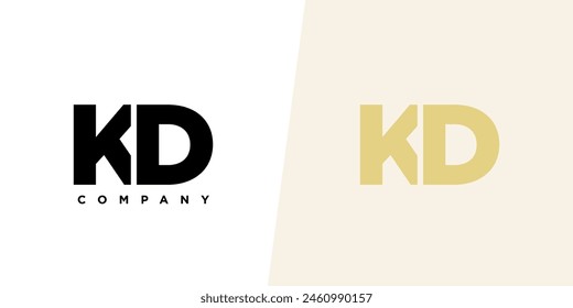 Letter K and D, KD logo design template. Minimal monogram initial based logotype.