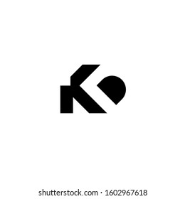 letter K D logo design vector template sign icon