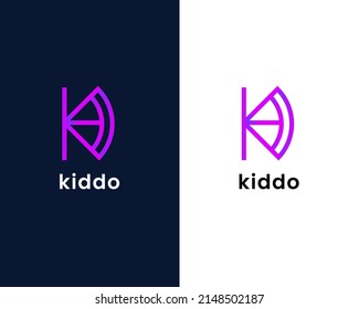 plantilla de diseño de logotipo de letra k y d