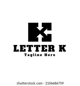 Letter K Delivery Box Logo Concept Vector Illustration