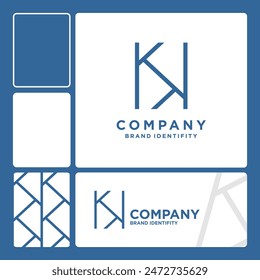 letter "K" design. with a geometric, flat style, without color gradations, with neat shapes