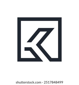Letter K design idea with modern concept for business