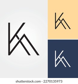 Letter K and A Design Logo Vector