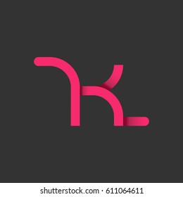 Letter K design typographic. unique and simple design