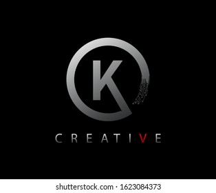 Letter K Digital Network , Technology and digital abstract line network circuit vector logo. 