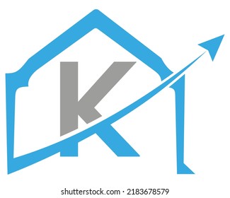 Letter K door shape logo icon vector template 