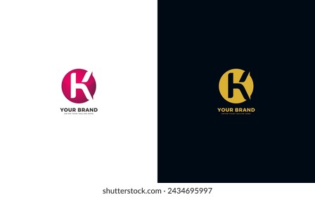 Logotipo de letra k punto. Letra K icono diseño. Ilustración de vector gráfico