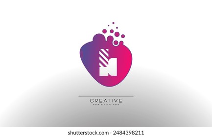 Letra K con puntos y burbujas. Plantilla de diseño de logotipo de limpieza