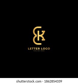 Letter K. Elegant logotype vector. Minimalist concept