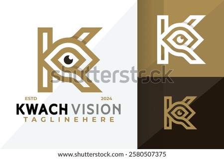 Letter K Eye Logo Icon Vector Design Illustration