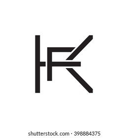 Letter K F Monogram Logo Black Stock Vector (Royalty Free) 398884375 ...