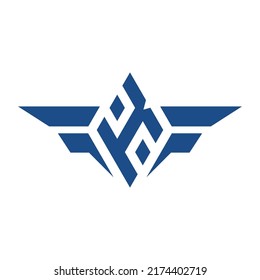 the letter K with F as the wing. suitable for flight logo initials