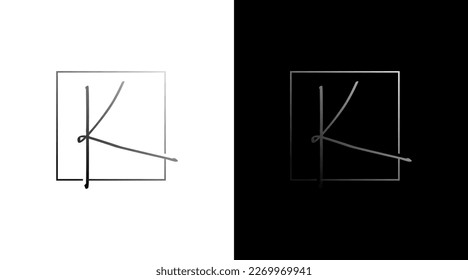 Letter k fashion boutique logo vector monogram icon Design template