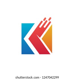 Letter K Fast Logo Vector