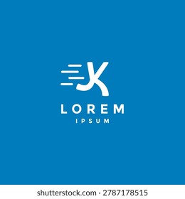 Letter K Feet Running Fast Logo Design. Playful Letter K Moving Forward Logo Design.