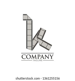 Letter k filmstrip logo