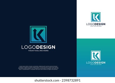 Diseño del logotipo del gráfico financiero de la letra K. contabilidad, negocio, logotipo financiero