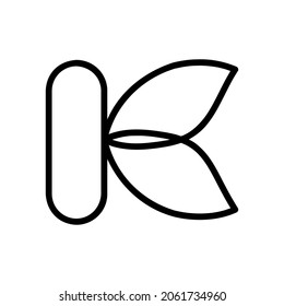 Letter K And Fish Fin Logo Vector For Business Professionals