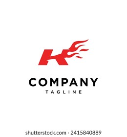 Letter K Flames logo icon vector template.eps